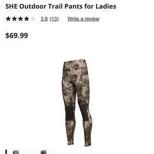 She camo ladies pants